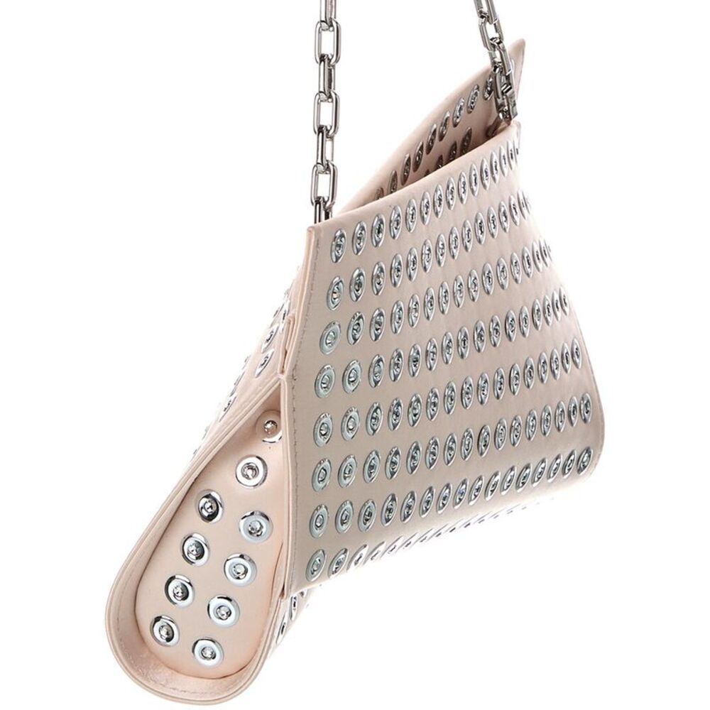 Christian Louboutin Loubitwist Satin Clutch, White - Picture 3 of 4